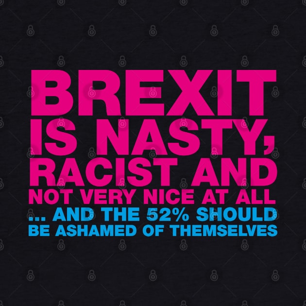 BREXIT IS NASTY ... TYPOGRAPHIC ANTI-BREXIT SLOGAN by CliffordHayes